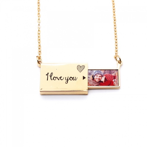 I Love you Sublimation Necklace