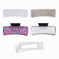Sublimation Leather Hair Clips Claw Clip