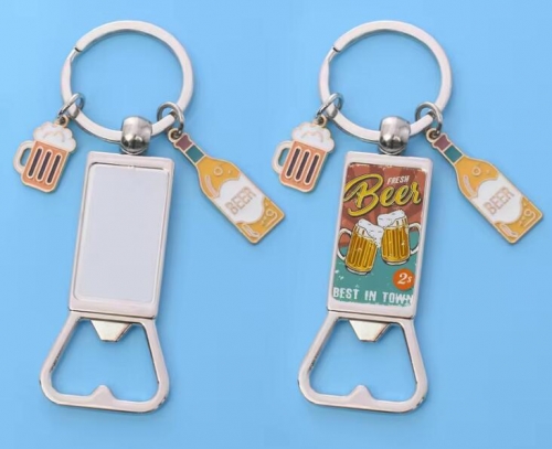 Sublimation Beer Bottle Opener Keyring