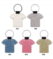 T-shirt Sublimation Leather Keyrings
