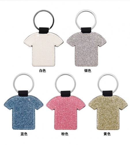 T-shirt Sublimation Leather Keyrings