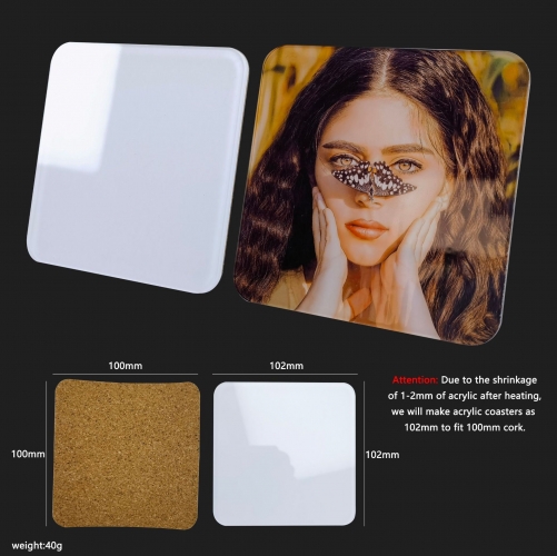 Square Acrylic Sublimation Coaster