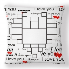Heart Panel Sublimation Pillowcase