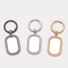 Gold Silver Sublimation Keychains