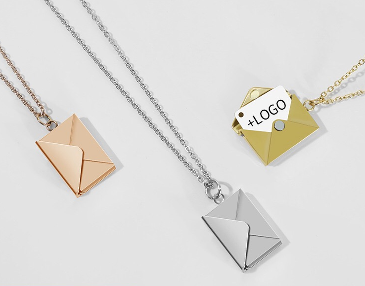 Envelope Sublimation Necklace Jewelry