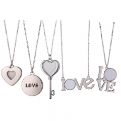 Love Sublimation Necklace Jewelrys