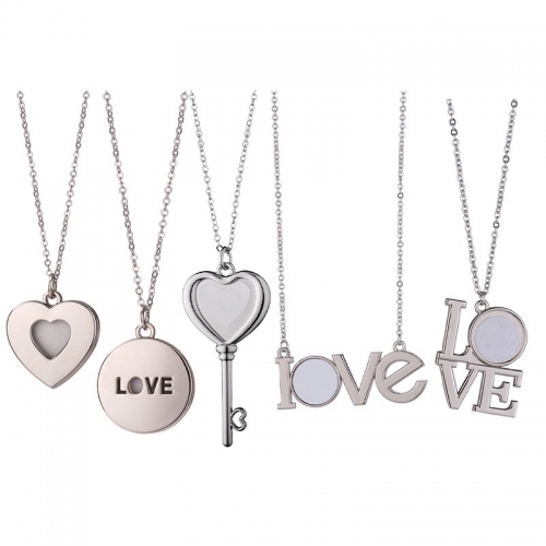 Love Sublimation Necklace Jewelrys
