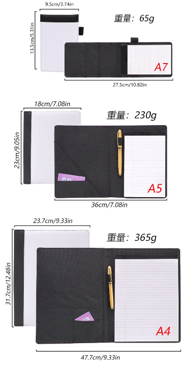 A4 A5 A7 Sublimation Journal Notebook