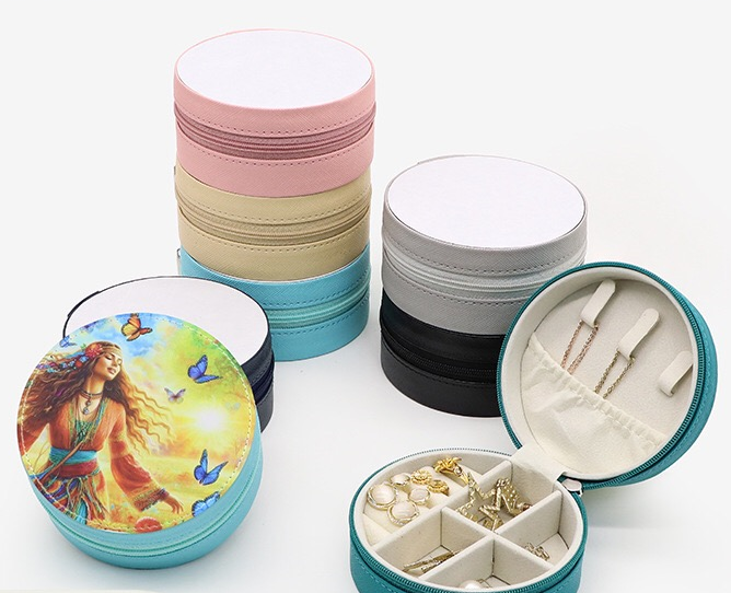 Leather Sublimation Jewelry Case Box Organizer