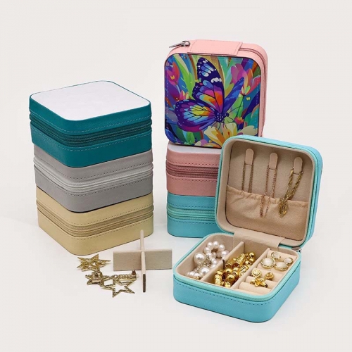Leather Sublimation Jewelry Case Box Organizer
