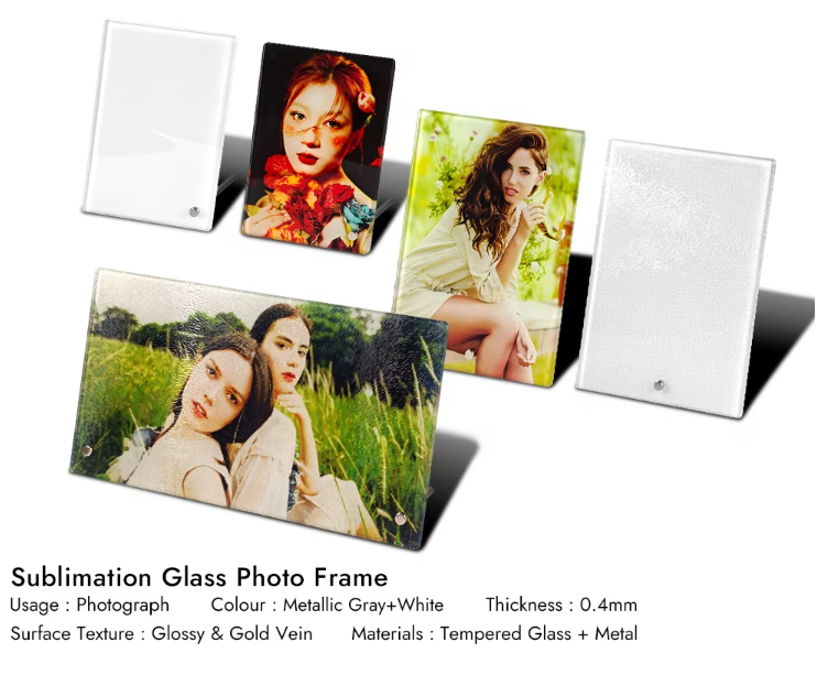 Sublimation Glass Desk Photo Frame