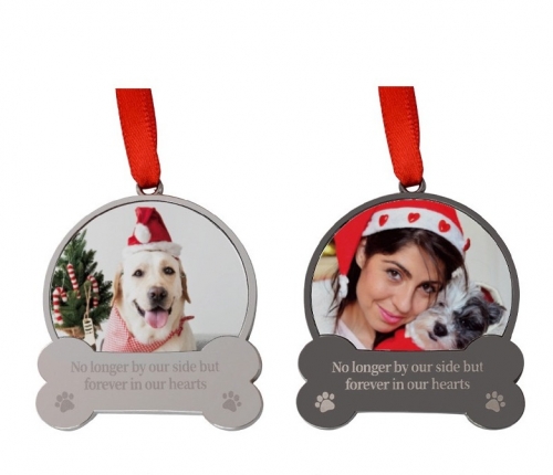 Sublimation Xmas Ornaments Dog Bone Pendants