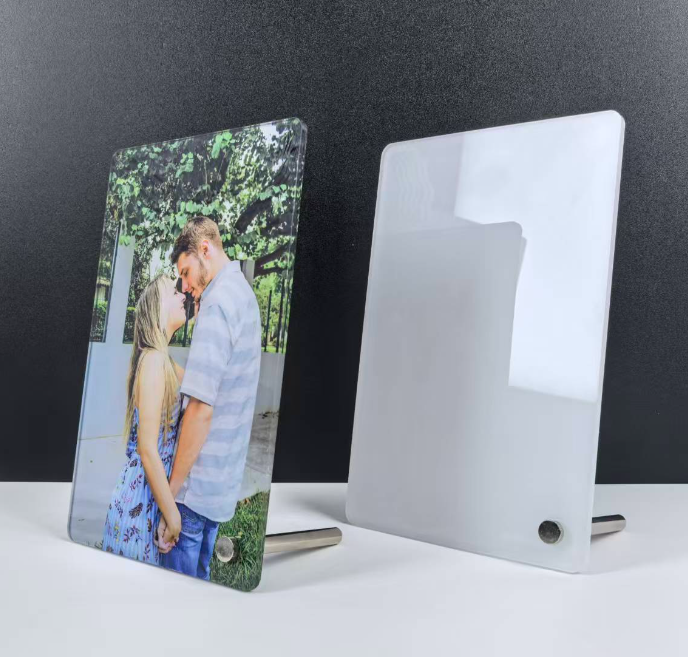 Sublimation Desktop Stand Wedding Photo Frame Acrylic Stands with Metal Stick