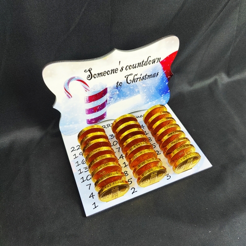 Sublimation Chocolate Holder Blank Countdown Board Customized Christmas Gift