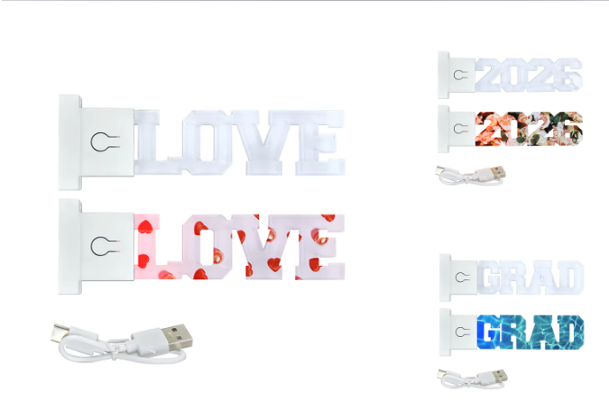 Light up Acrylic Sublimation Fridge Sticker Customized Printing Magnetic Acrylic Signs Blanks