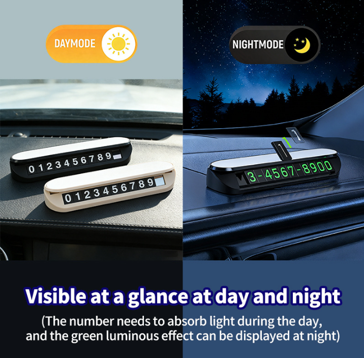 Sublimation Car Parking Phone Number Plate Cars Dashboard