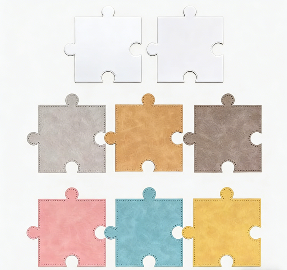 Leather Sublimation Puzzle Coasters