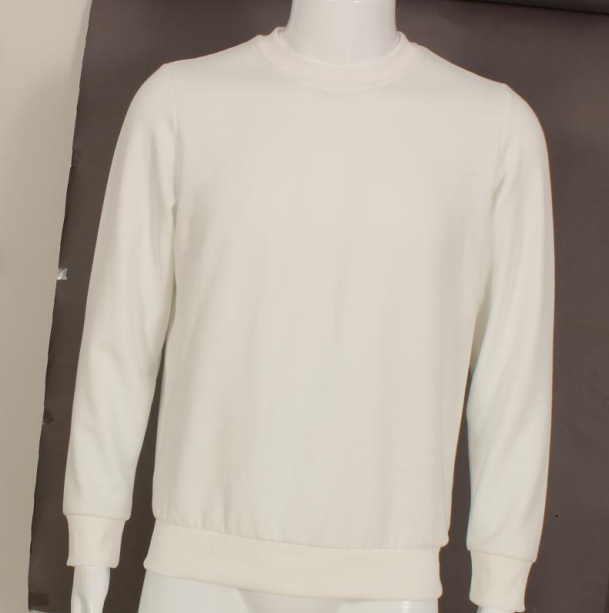 280g White Grey Sublimation Crewneck Sweatshirt
