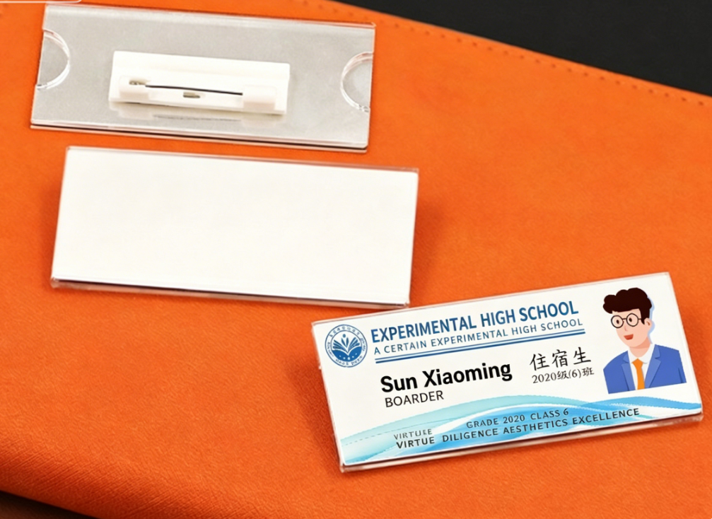 Sublimation Name Badge with metal insert