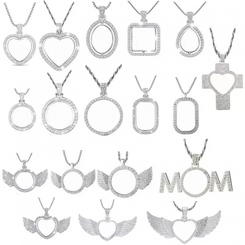 Sublimation Angel Wing Necklace Jewelry