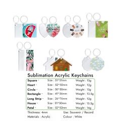 Sublimation Acrylic Keychains