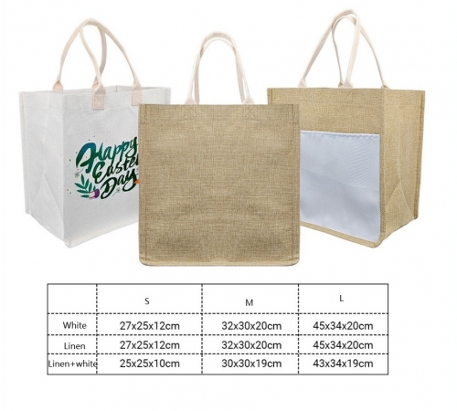Linen Sublimation Tote Bags