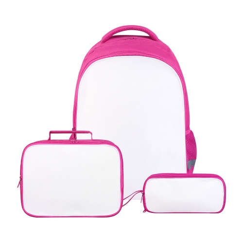 Sublimation Book Bag Lunch Bags Pencil Case Set