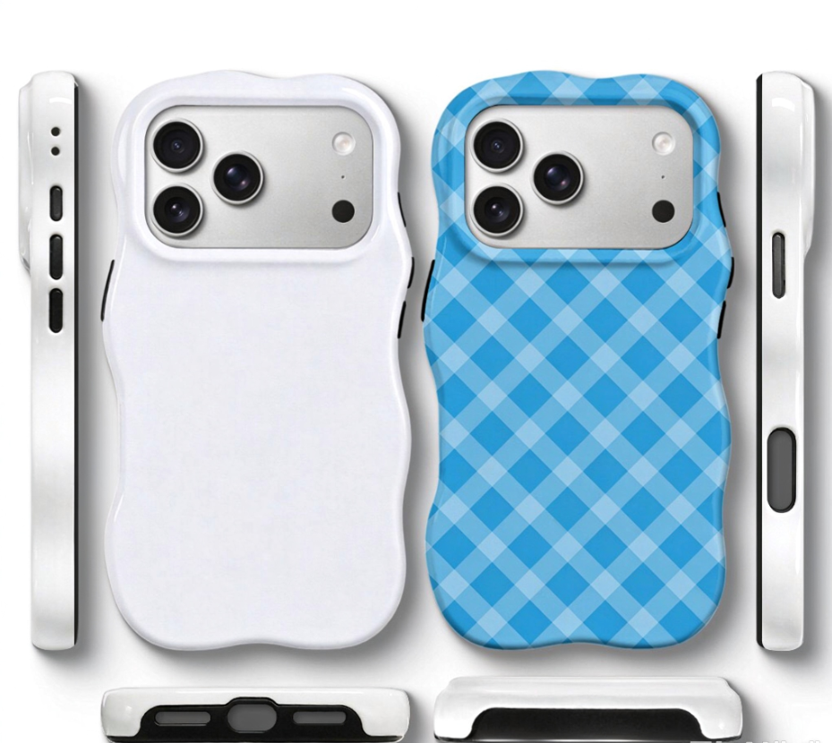 3D 2 in  1 Sublimation Film Wavy Phone Case