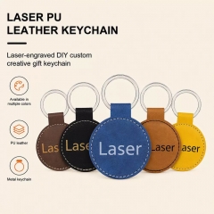 Laser Engraved Circle Keyrings