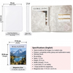 Sublimation Leather Magazine Cover